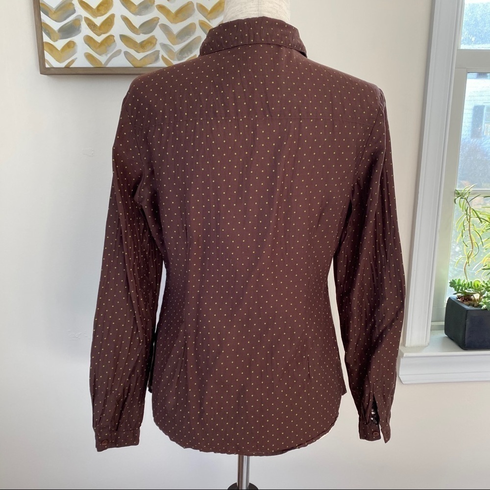 Boden cotton silk blend blouse sequin size 6 - Picture 3 of 8